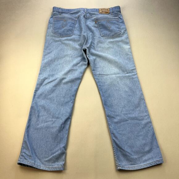 Vintage Levis Skosh Jeans Mens 38 Blue Denim Straight Leg Light Stone Wash y2k - Picture 1 of 14